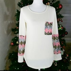 Style Rack Sequined Sweater Sz.S